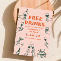 Boissons gratuites amusantes Retro Contemporain