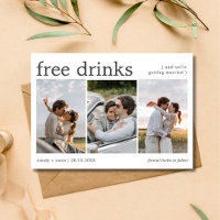 Boissons gratuites Trois Fiançailles Mariage photo