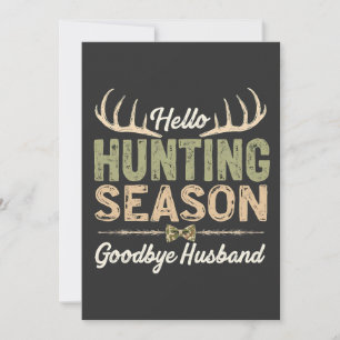 Save The Date Bonjour saison de chasse, Adieu marié couples