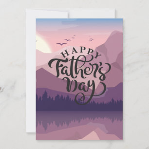 Save The Date Bonne Fête des pères avec montagnes Plaque Tags ca