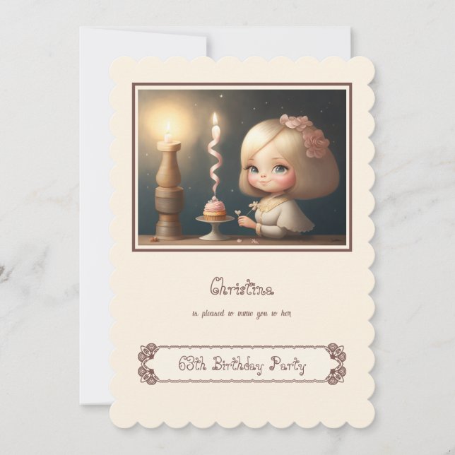 Save The Date Bonne fille anniversaire 01 (Devant)