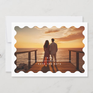 Save The Date Bordure de vague moderne simple MINIMALISTE   Phot