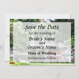 Save The Date Boston MA - Boston Public Garden Bridge