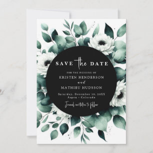 Save The Date Botanique Chic Eucalyptus Mariage numérique