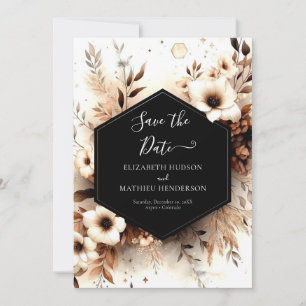 Save The Date Botanique stylish Rustic Mariage
