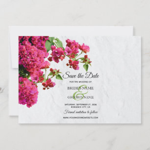 Save The Date Bougainvillea Méditerranée Grec Mariage