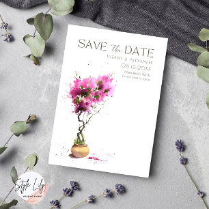 Save The Date Bougainvillea Photo Mariage d'été