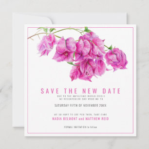 Save The Date Bougainvilliers roses enregistrer le nouveau maria