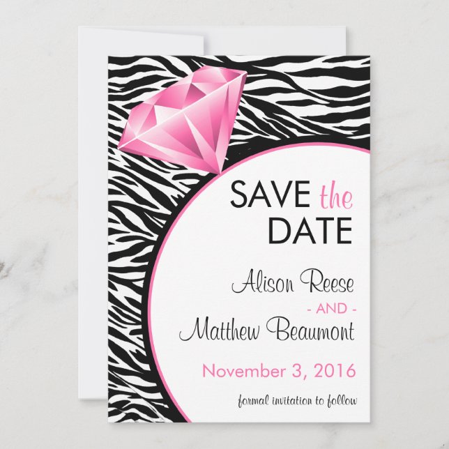 Save The Date Boule de diamant Enregistrer la date (Devant)