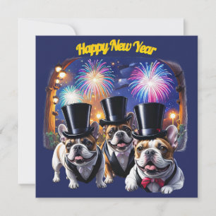 Save The Date Bouledogue français Frack French Bulldog Nouvel An