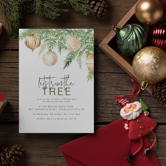 Save The Date Boules de Noël en or | Décorons l'arbre  (Créateur téléchargé)
