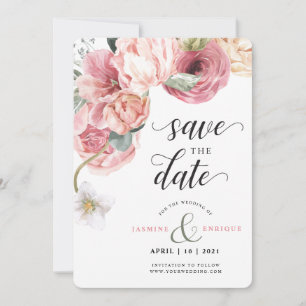 Save The Date Bouquet d'aquarelle de la Tulipe de printemps Ph