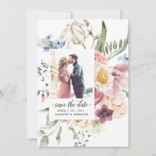 Save The Date Bouquet d'aquarelle de la Tulipe de printemps   Ph