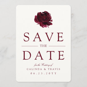 Save The Date Bouquet de Bourgogne  Flore rouge 
