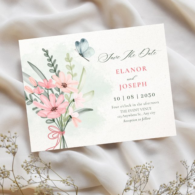 Save The Date Bouquet de fleurs de mariage (Créateur téléchargé)