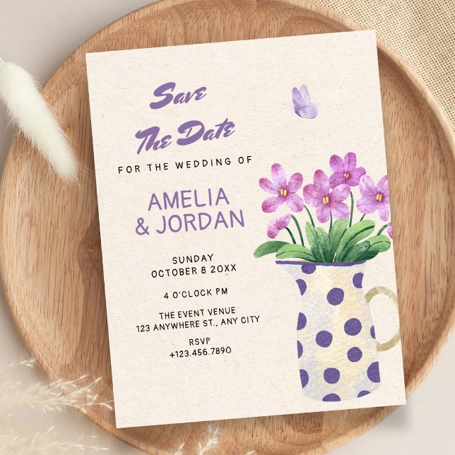 Save The Date Bouquet de fleurs de mariage (Créateur téléchargé)