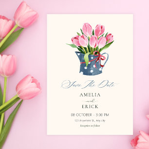 Save The Date Bouquet de fleurs de tulipes