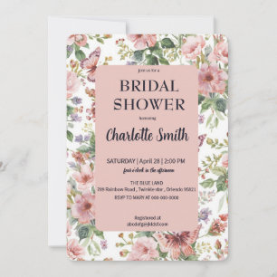 Save The Date Bouquet de fleurs sauvages élégantes de printemps