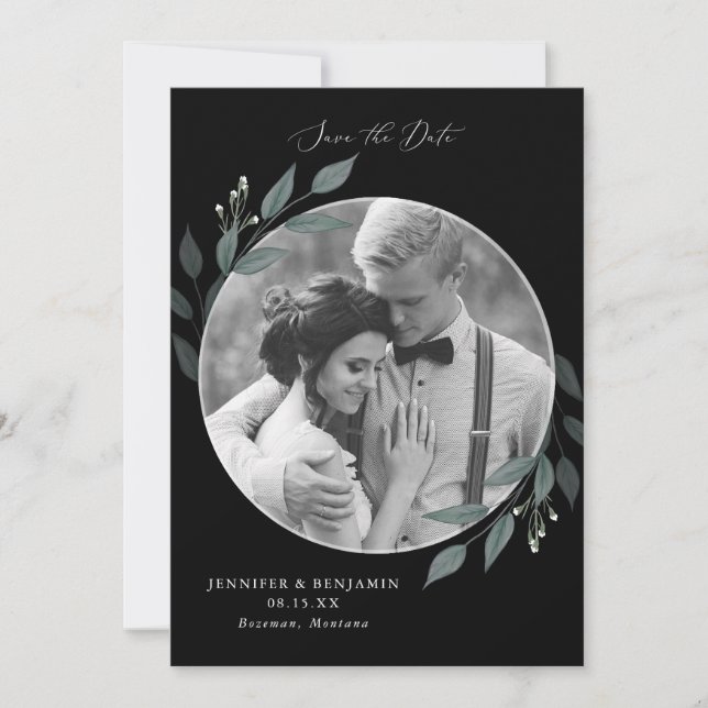 Save The Date Bouquet de verdure (Devant)