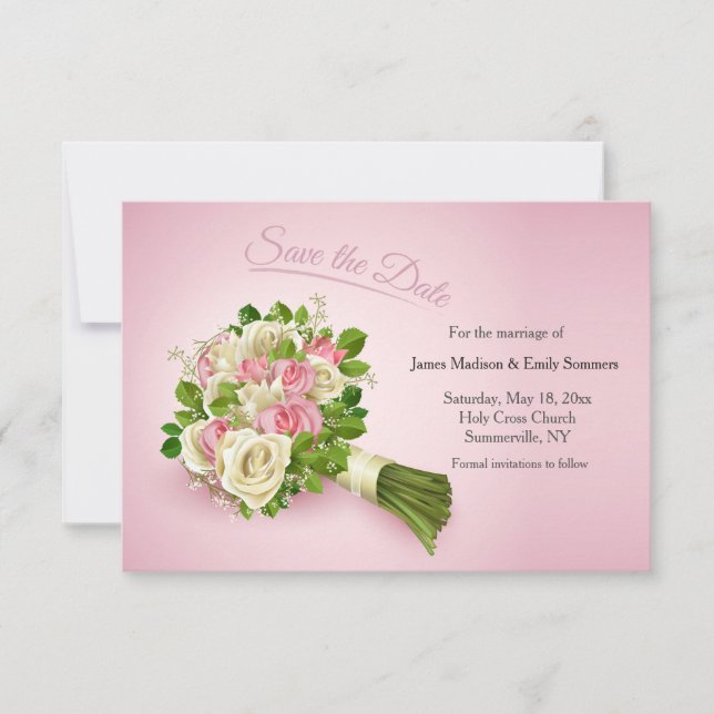 Save The Date Bouquet Enregistrer la Date (Devant)