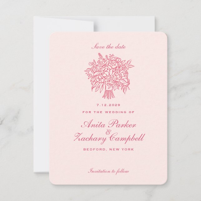 Save The Date Bouquet Fantaisie (Devant)