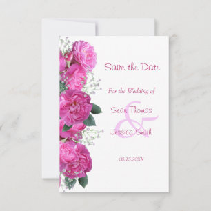 Save The Date Bouquet Floral Romantique Mariage Enregistrer La D