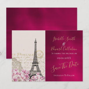 Save The Date Bourgogne romantique Paris au printemps