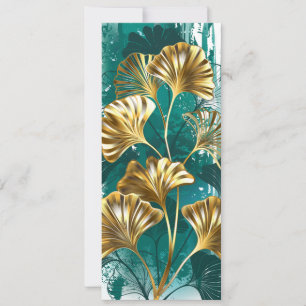 Save The Date Branche avec Feuilles d'or Ginko Biloba