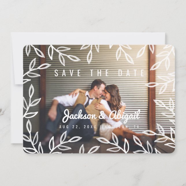 Save The Date Branches de printemps Aquarelle Enregistrer la dat (Devant)