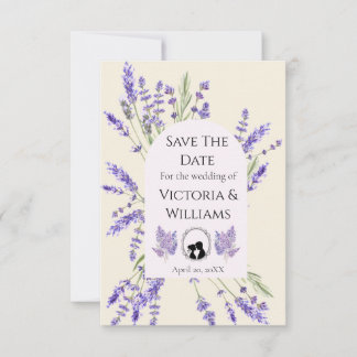 Save The Date Bridgerton Inspired Regency Lavender Silhouette