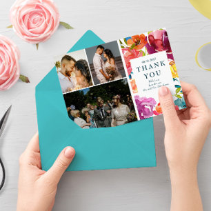 Save The Date Bright Summer elegant Wedding "Thank you" Card