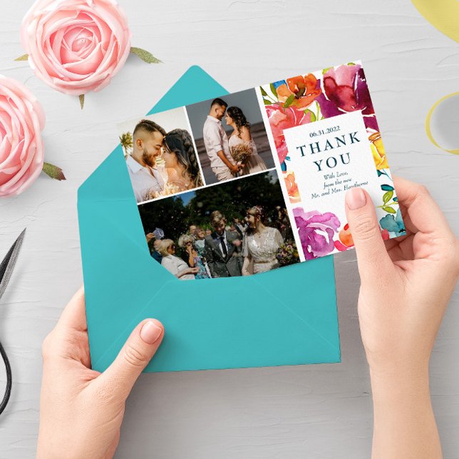 Save The Date Bright Summer elegant  Wedding "Thank you" Card (Créateur téléchargé)