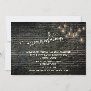 Save The Date Briques industrielles, Luminaires vintage, Héberge
