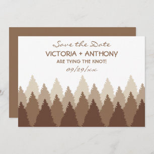 Save The Date Brown Forest Range Woodland Wedding Enregistrer La