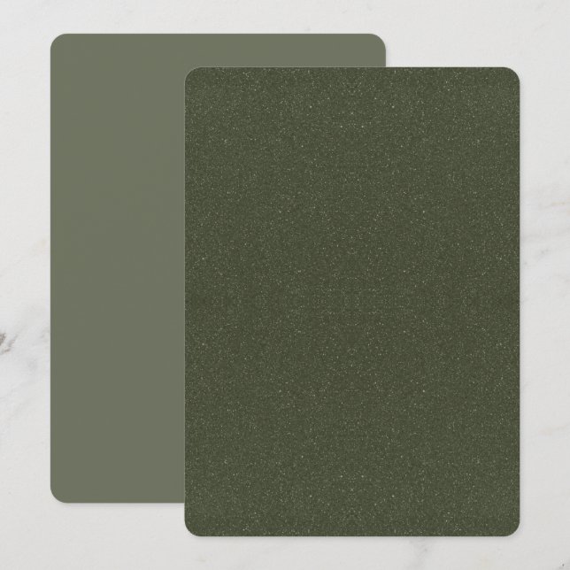 Save The Date Bruit plat vert mousse Enregistrer la date – Perso (Devant / Derrière)