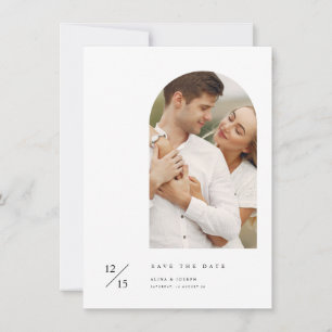 Save The Date Budget de photo de mariage élégant minimaliste mod