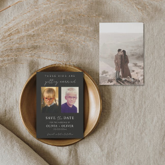 Save The Date Budget, minimalist these kids are getting married 