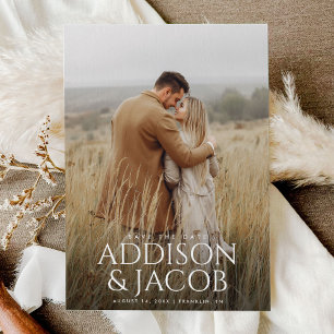 Save The Date Budget Moderne Simple Type Noms Mariage photo