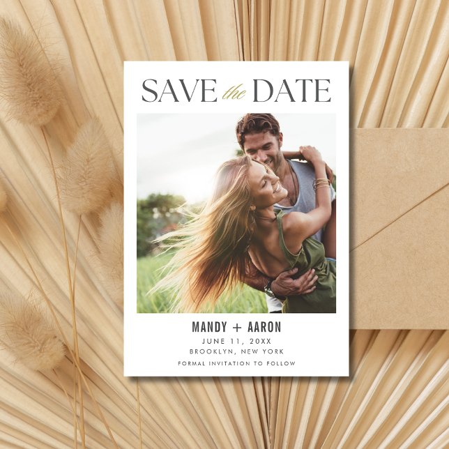 Save The Date Budget Photo Wedding Enregistrer la date (Budget Photo Wedding Save the Date)