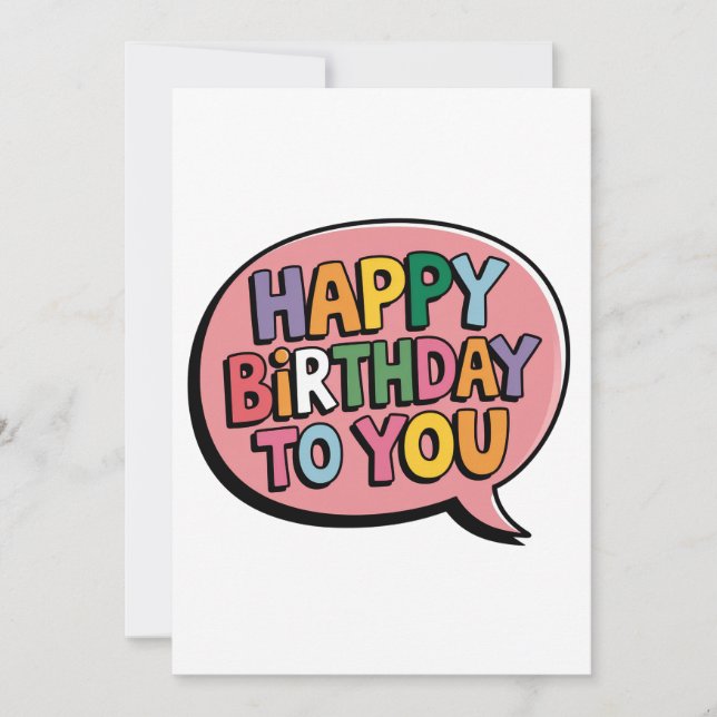 Save The Date Bulle Joyeux Anniversaire (Devant)