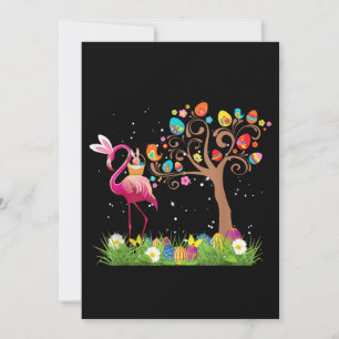 Save The Date Bunny Flamingo Easter   Cute Flamingo Lovers
