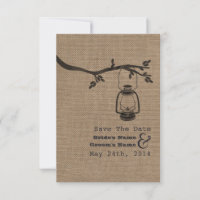 Burlap Inspiré Huile Mariage Lanterne Enregistrer