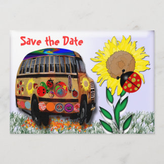 Save The Date Bus Ladybug