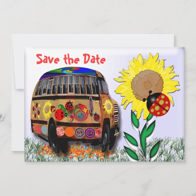 Save The Date Bus Ladybug (Devant)