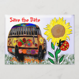 Save The Date Bus Ladybug