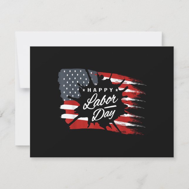 Save The Date Cadeau de la fête du Travail Drapeau Américain (Devant)