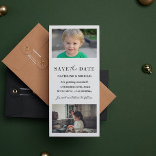 Save The Date Cadre de bande de photomaton de mariage minimalist
