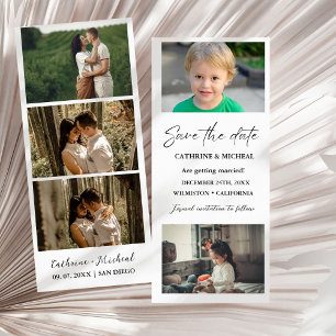 Save The Date Cadre de bande de photomaton de mariage minimalist