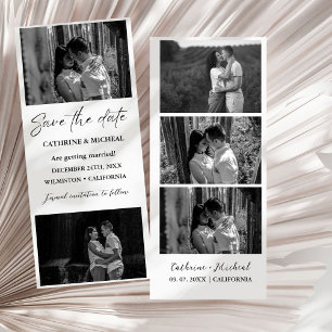 Save The Date Cadre de bande de photomaton de mariage minimalist