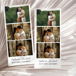 Save The Date Cadre de bande de photomaton minimaliste pour mari